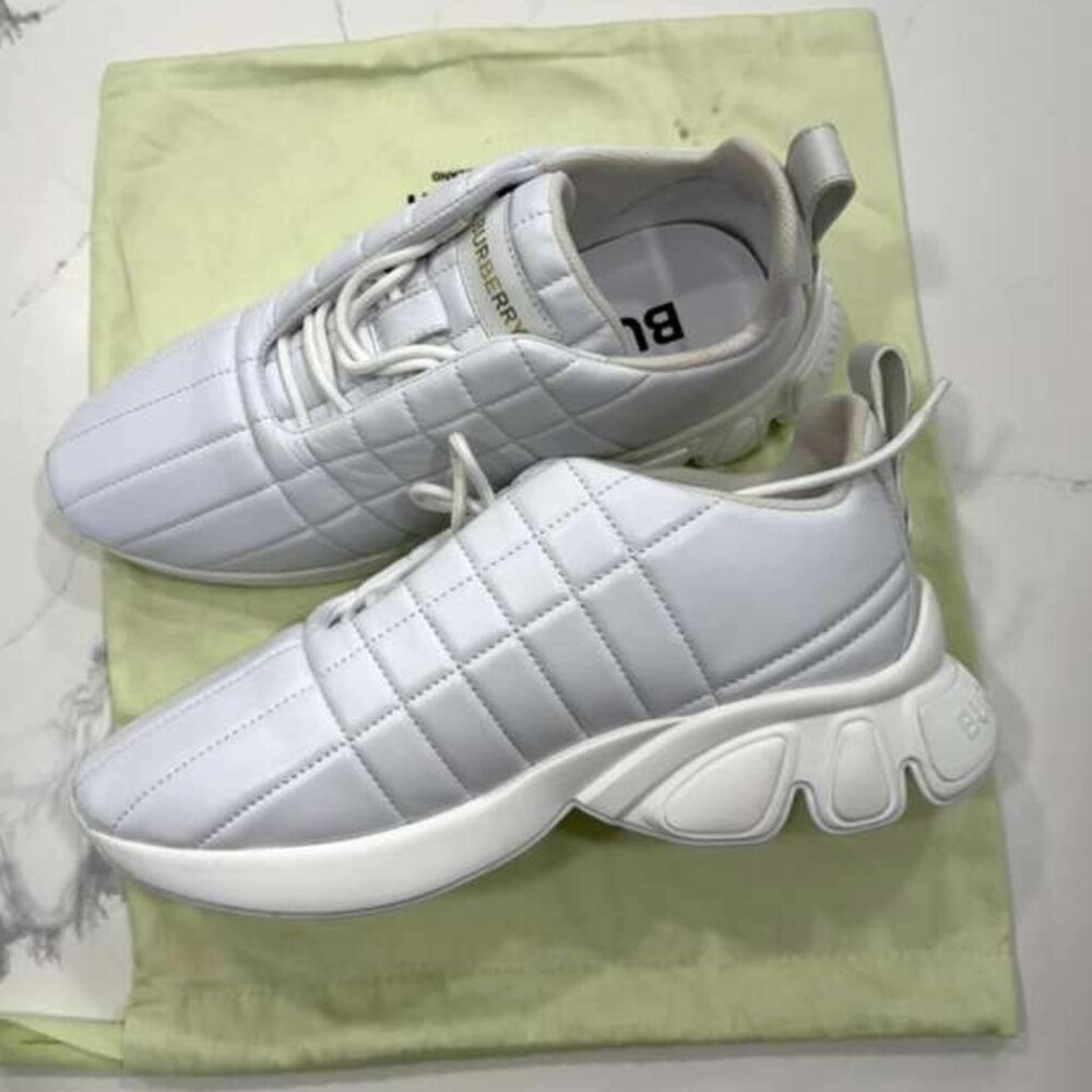 Burberry White Sneakers – Size 39, Made in London, Authentic